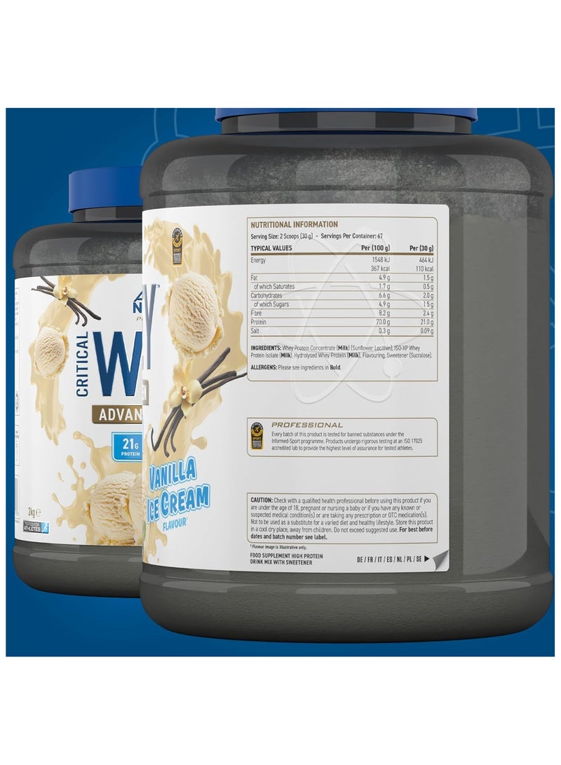Applied Nutrition Applied Nutrition Critical Whey Protein Powder 2kg - High Protein Powder, Protein Milkshake, Muscle Building Supplement with BCAAs & Glutamine (2kg - 67 Servings, Vanilla Ice Cream) - Image 3