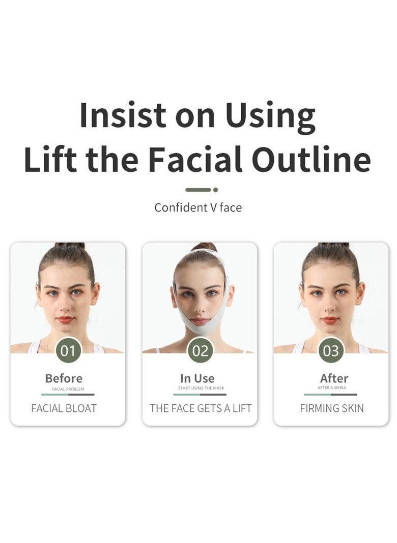 Generic - Double Chin Reducer,V Line Mask Face Lifting Strap,Face Lift Chin Strap Sculpting Tool,Reusable Face Shaper and Lifting Belt,Chin Up Eliminator,Exclusive Formula For Efficient Improvement(Green) - Image 1