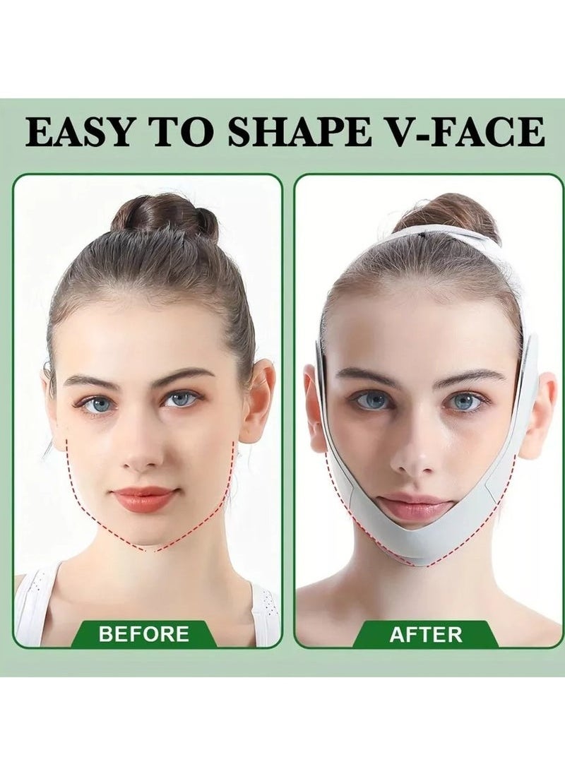 Generic - Double Chin Reducer,V Line Mask Face Lifting Strap,Face Lift Chin Strap Sculpting Tool,Reusable Face Shaper and Lifting Belt,Chin Up Eliminator,Exclusive Formula For Efficient Improvement(Green) - Image 1