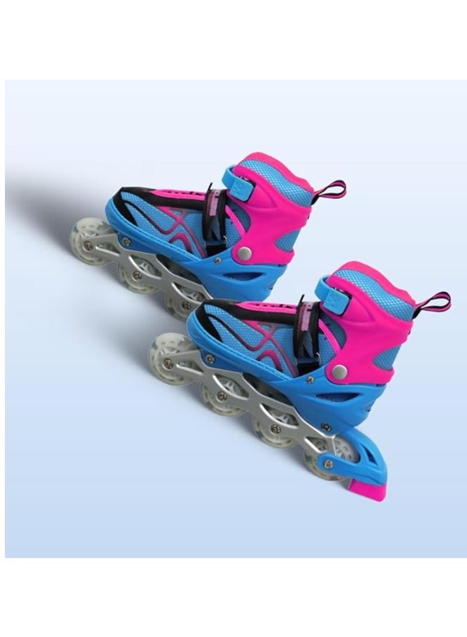 ENDLESS  EL1027 Inline Adjustable Skates Medium Size 34 EUR (UK 1.5) - 38 EUR (UK 5) for 6 to 12 Years | Aluminium Chassis and 70 mm PU Wheels | All Wheels Flash, ABEC 7 Bearings  - Image 2