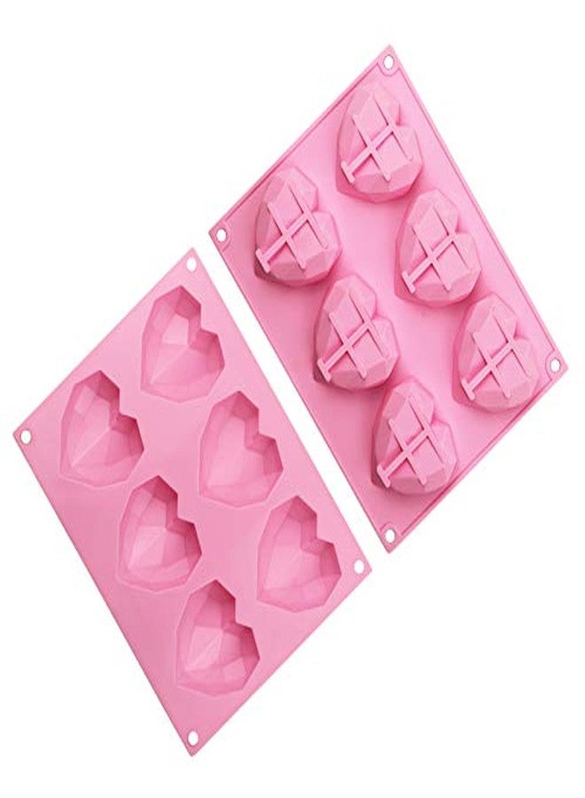 Vedini Silicone 6 Cavity Pinata 3D Heart Shape Cake Silicon Mold, Pack of 1 (Pink) JKB-667 - Image 3