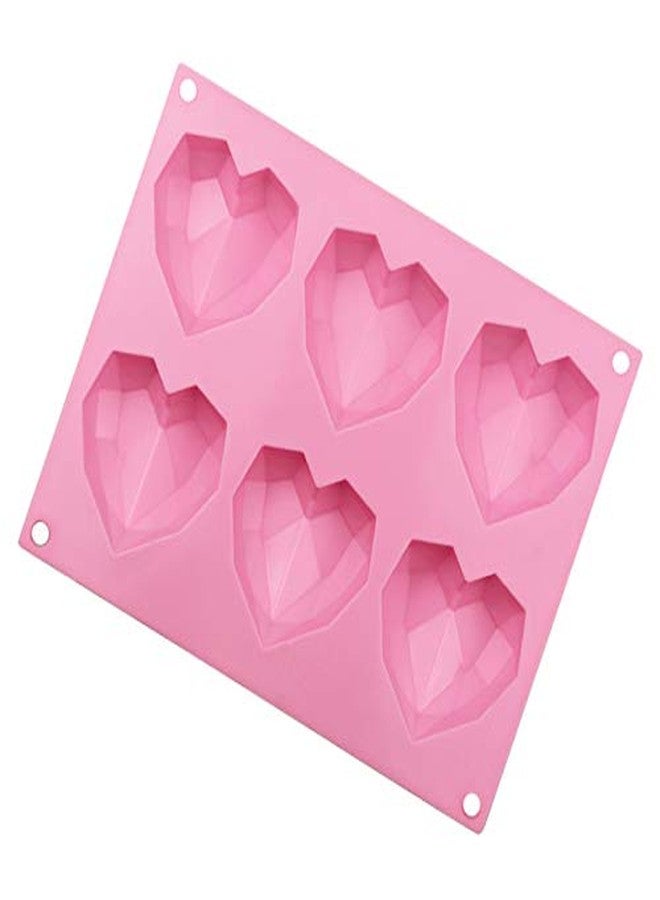 Vedini Silicone 6 Cavity Pinata 3D Heart Shape Cake Silicon Mold, Pack of 1 (Pink) JKB-667 - Image 1