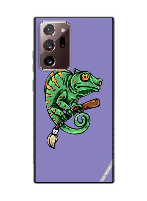 Protective Case Cover For Samsung Galaxy Note20 Ultra 5G Chameleon On Broom Design Multicolour