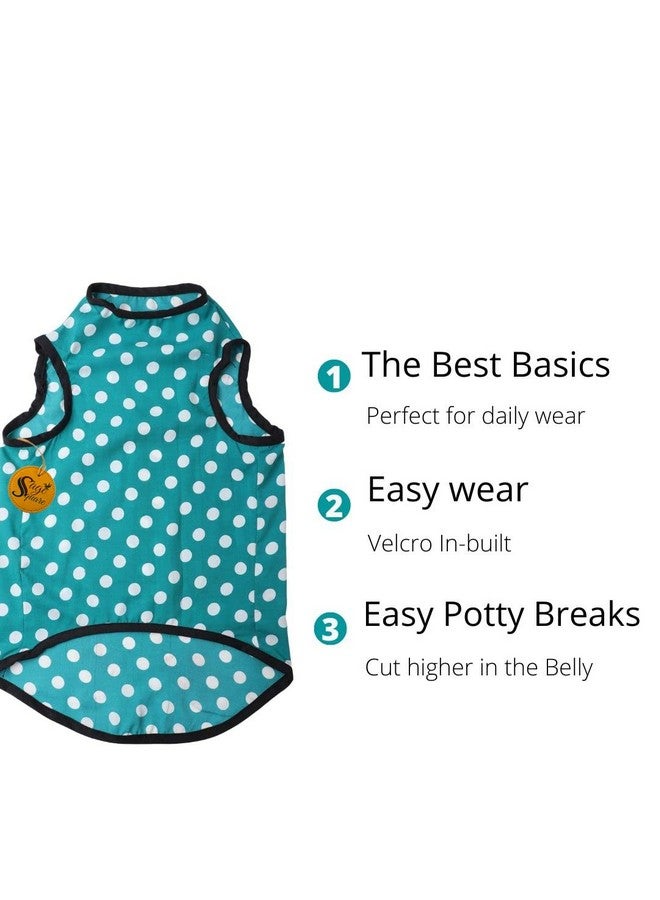 Sage Square Crazy Printed Dog T-Shirt, Trending Dog T-Shirt, Ultra Soft & Light Weight, Comfortable & Breathable Dog Apparel, Trendy Outfit (Xxlarge - 28 Inch) (Polka Sky Blue) - Image 5