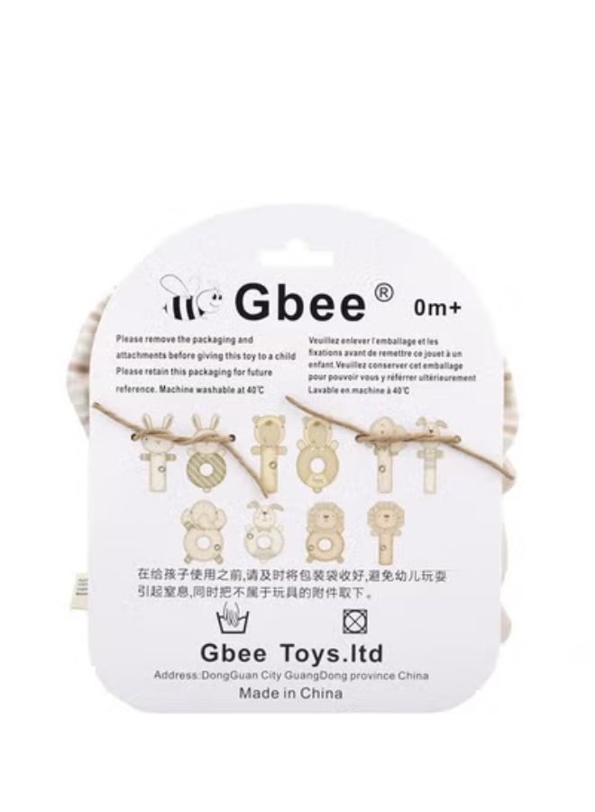 جبيه طقم ألعاب خشخيشات من القطن العضوي مصنوع من مواد عالية الجودة للأطفال، ألعاب تعليمية للأطفال الرضع - Image 3