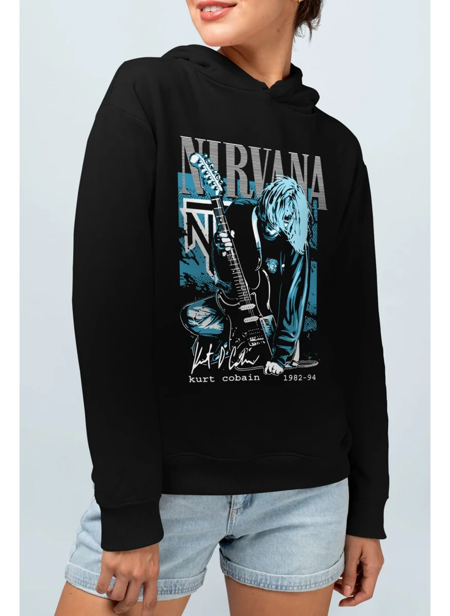 Rock&Roll Teen Wolf Black Hooded Women's Sweatshirt