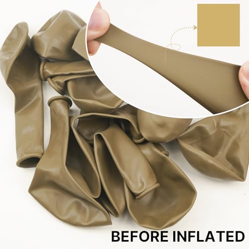 PartyWoo Tan Balloons 100 pcs Different Sizes of 18 12 10 5 Inch Light Brown Neutral Boho Coffee Balloon Arch Kit Garland for Wedding Baby Shower Safari Woodland Birthday Party Decorations TanF19 - Image 5