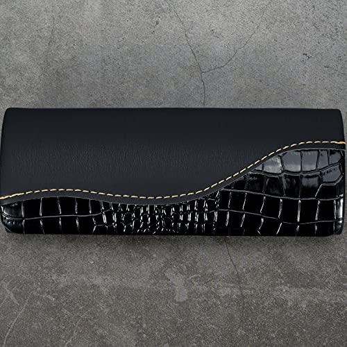 Vemiss Hard Shell Eyeglass Cases, Lightweight Portable Glasses Case for Women Men (P-black) - Image 5