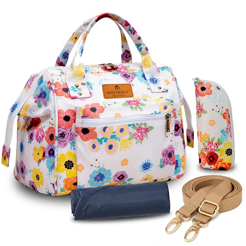 Motherly Nano Diaper Bag for Mothers for Travel– Combo Set with Accessories, Small Maternity Handbag for Newborn Baby,Multiple Pockets Water Resistant Baby Bag (Garden Glam) - Image 1