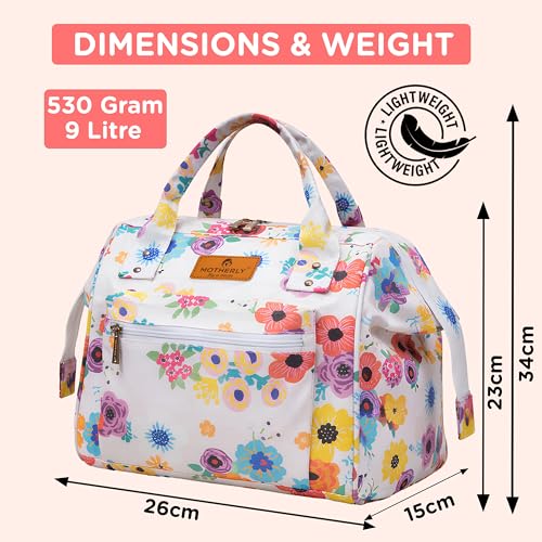 Motherly Nano Diaper Bag for Mothers for Travel– Combo Set with Accessories, Small Maternity Handbag for Newborn Baby,Multiple Pockets Water Resistant Baby Bag (Garden Glam) - Image 3