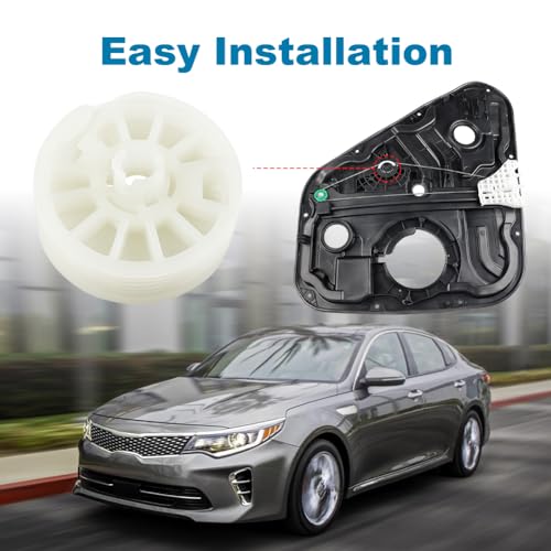 VANJING 4PCS Window Regulator Drum Gear Spool, Sprockets Compatible with 2016-2021 Kia Optima Sportage Hyundai Tucson, Universal for Front Rear Left and Right Windows - Image 4