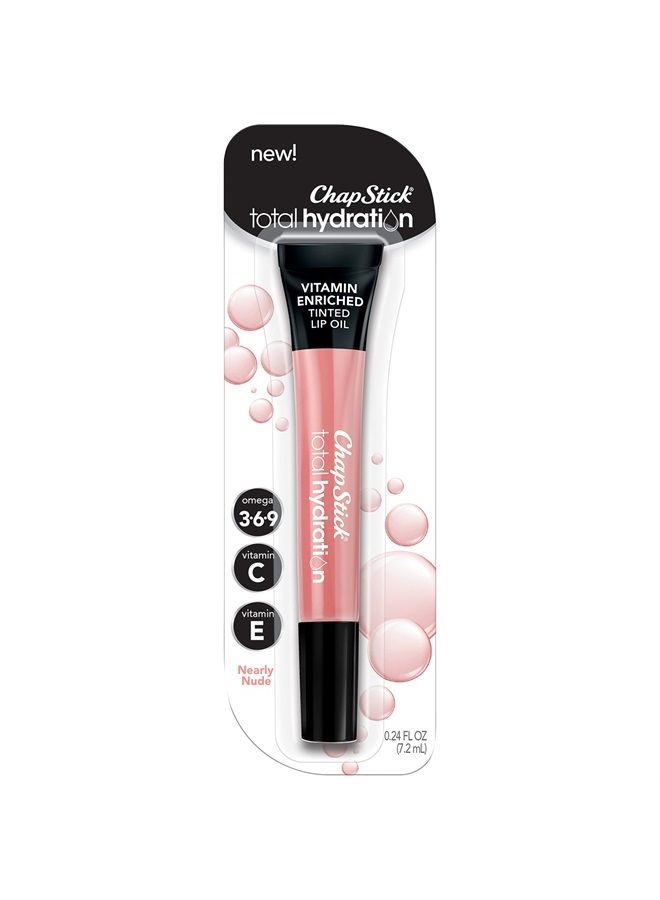 chapstick Total Hydration Vitamin Enriched Nearly Nude Tinted Lip Oil Tube, Lip Care - 0.24 Oz - Image 1