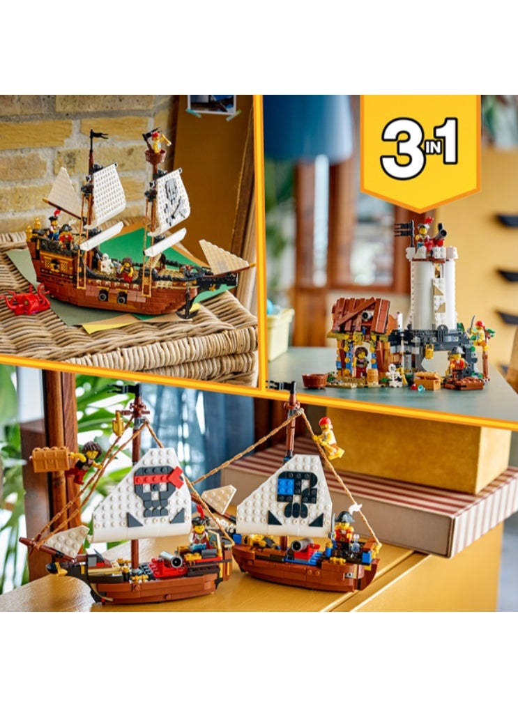 LEGO Iconic Pirate Ship Building Set - Image 5