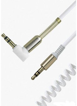 BTS Aux Audio Cable 3.5mm L Type Metal Spring Durable Cable  - Image 2