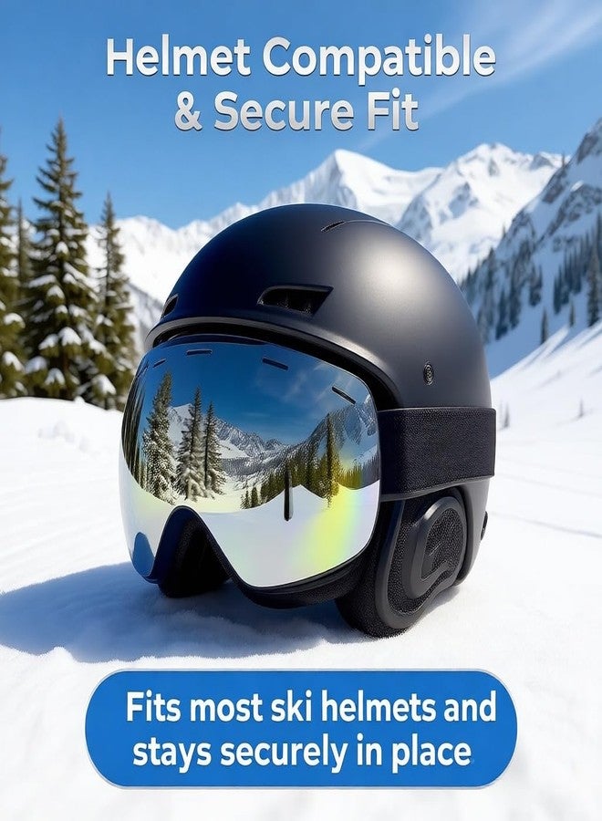 ROMRLD Ski Goggles for Beginners & Casual Skiers, Anti-Fog Spherical Snow Goggles with UV Protection, Wide Field of View, Comfortable Fit & Helmet Compatible - Image 4