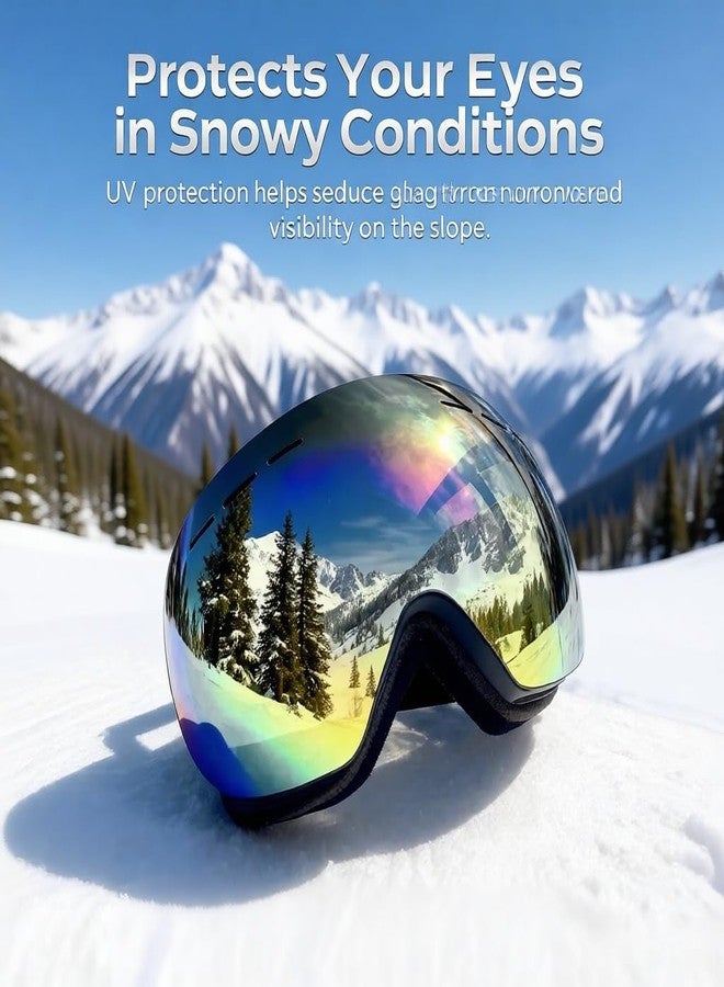 ROMRLD Ski Goggles for Beginners & Casual Skiers, Anti-Fog Spherical Snow Goggles with UV Protection, Wide Field of View, Comfortable Fit & Helmet Compatible - Image 3