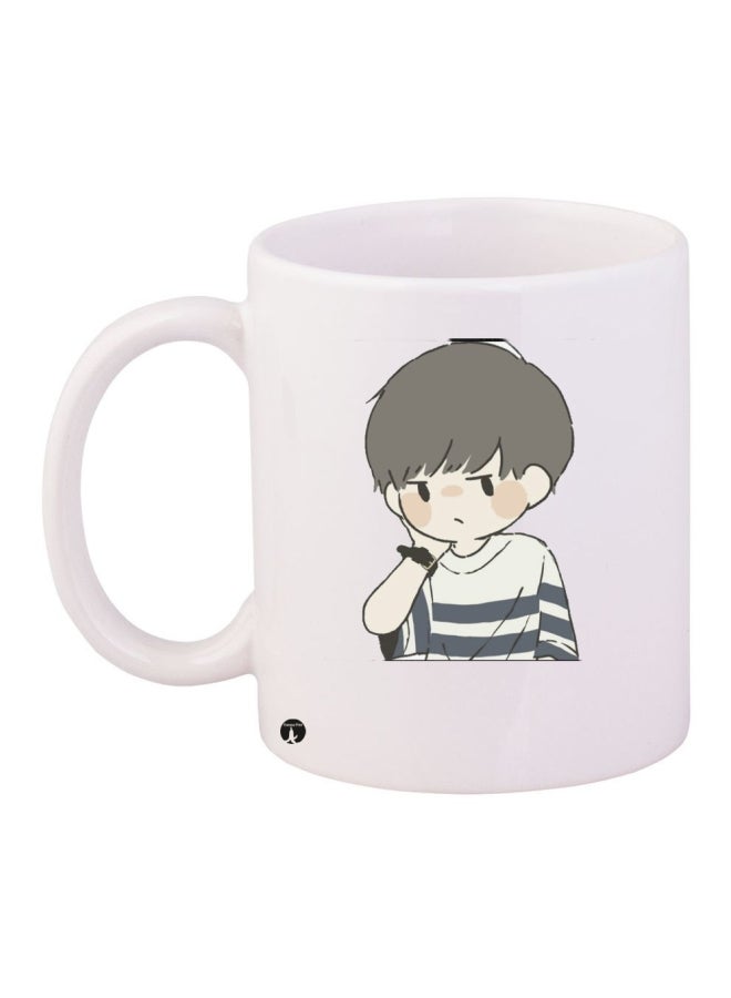 RYN Ceramic Coffee Mug White/Grey