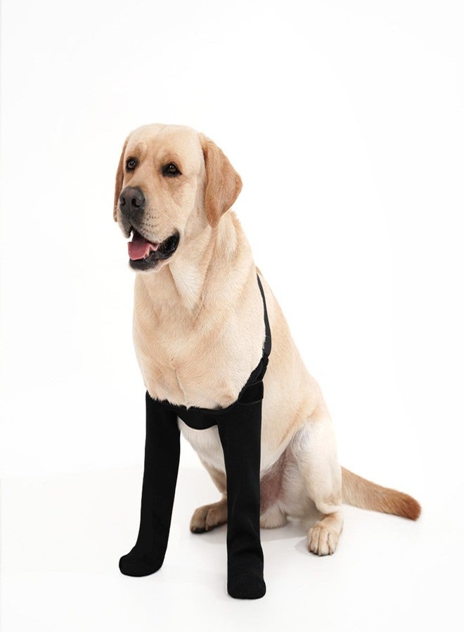 yrenoer yreoner Dog Recovery Socks - Waterproof Non-Slip Boots for Wound Protection & Anti-Licking, Post-Surgery Care and Skin Condition Protection (Black, L) - Image 1