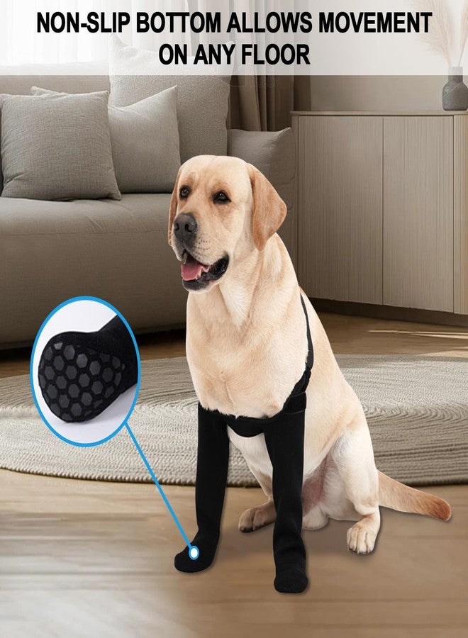 yrenoer yreoner Dog Recovery Socks - Waterproof Non-Slip Boots for Wound Protection & Anti-Licking, Post-Surgery Care and Skin Condition Protection (Black, L) - Image 5