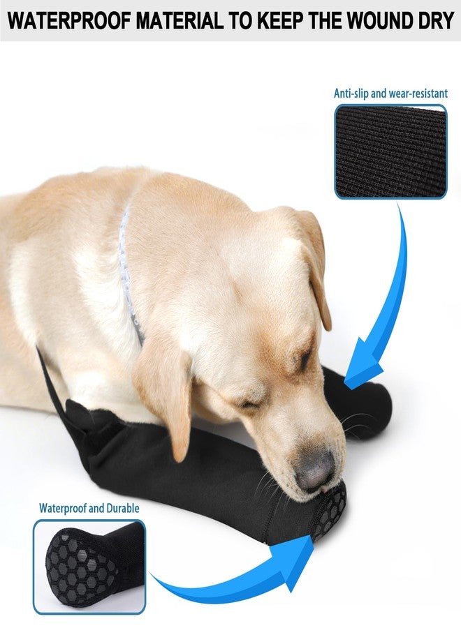 yrenoer yreoner Dog Recovery Socks - Waterproof Non-Slip Boots for Wound Protection & Anti-Licking, Post-Surgery Care and Skin Condition Protection (Black, L) - Image 3