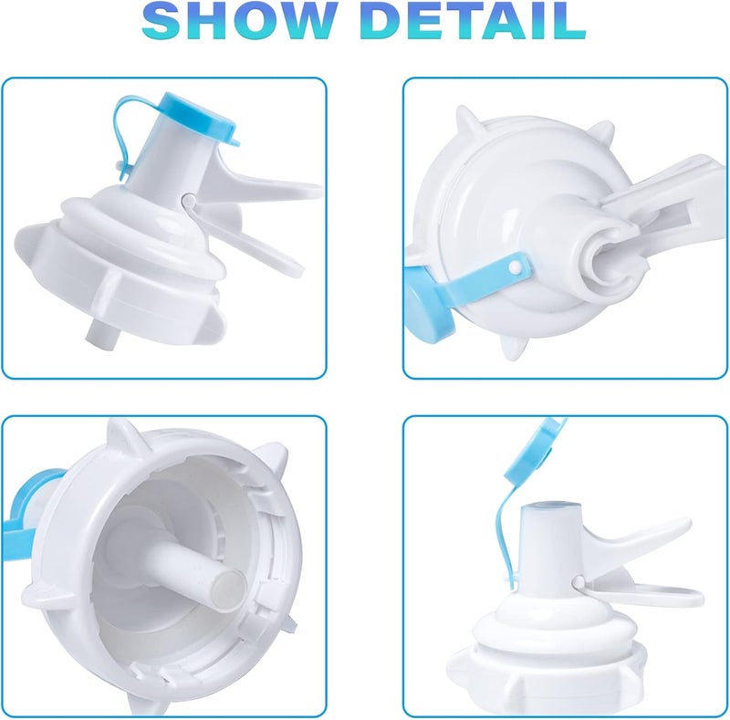 OHOH 2 Pack Water Dispenser Valve, Water Jug Dispenser Valve, Jug Cap Bottle Spout Reusable Plastic Spigot Faucet with Dustproof Cap and Wood Stick for 55mm Non Threaded Crown Top Drinking Bottle - Image 4