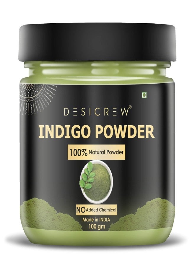 DESICREW Desi Crew Pure & Natural Indigo Powder Long Lasting Herbal Hair Colour & Bread Colour (Hair Care) 100 GM - Image 1