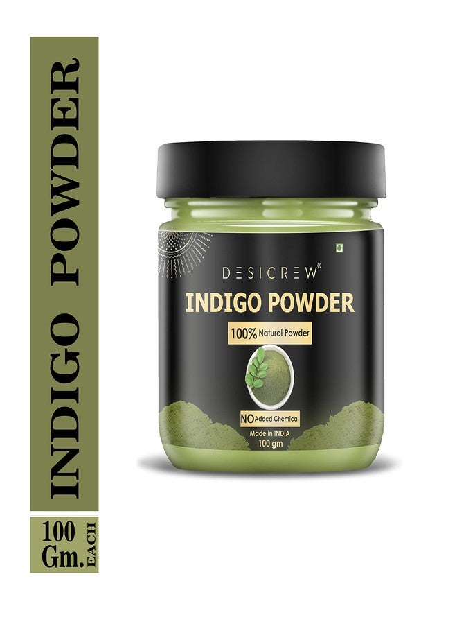 DESICREW Desi Crew Pure & Natural Indigo Powder Long Lasting Herbal Hair Colour & Bread Colour (Hair Care) 100 GM - Image 2