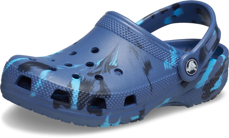 Crocs Kids Unisex Classic Marbled Tie-Dye Clogs (Toddler) Navy/Multi 7M Toddler - Image 1