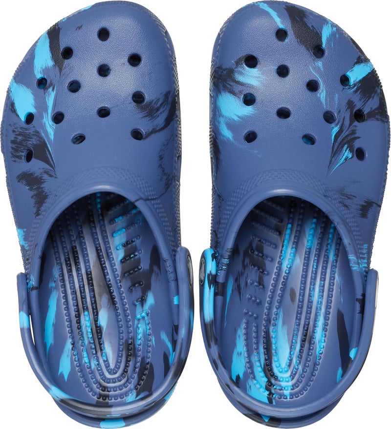 Crocs Kids Unisex Classic Marbled Tie-Dye Clogs (Toddler) Navy/Multi 7M Toddler - Image 4