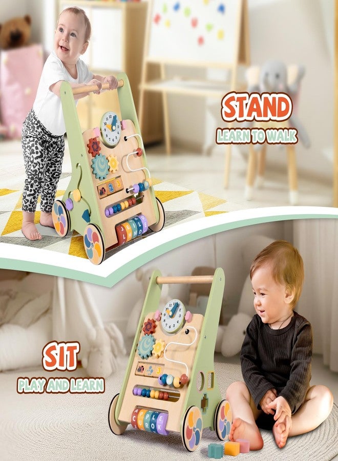 BAUTIA Wooden Baby Walker for 6-12 Months, Montessori Walker Push Toy for Toddlers Learning to Walk, Push Walker Baby Activity Center for Boys and Girls - Image 3