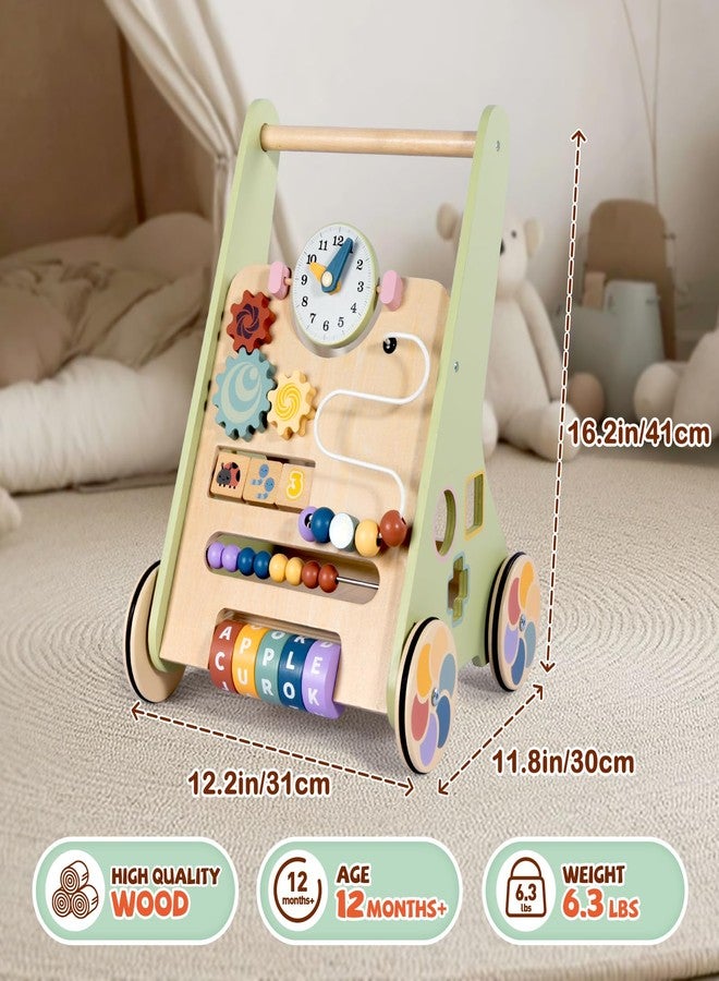 BAUTIA Wooden Baby Walker for 6-12 Months, Montessori Walker Push Toy for Toddlers Learning to Walk, Push Walker Baby Activity Center for Boys and Girls - Image 4