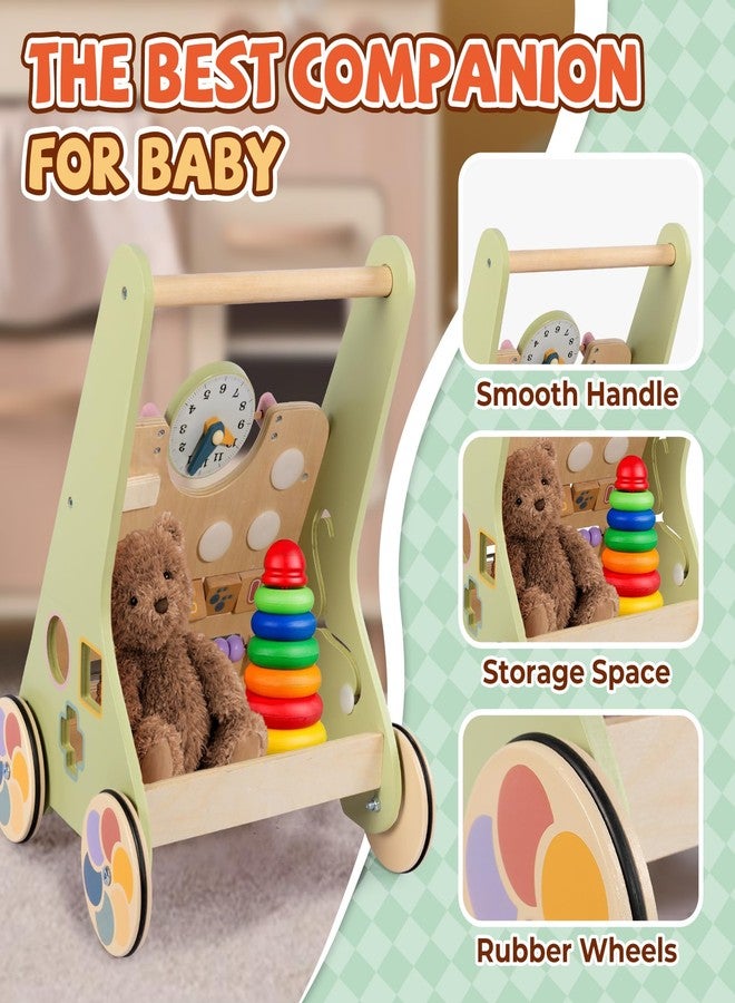 BAUTIA Wooden Baby Walker for 6-12 Months, Montessori Walker Push Toy for Toddlers Learning to Walk, Push Walker Baby Activity Center for Boys and Girls - Image 5