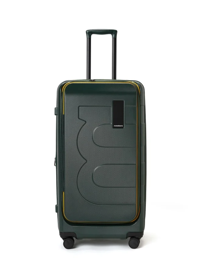 Mokobara The Em Access Trunk Luggage Polycarbonate Large 8 Spinner Wheel Trolly Hardsided Suitcase With Built In Tsa Lock Travel Suitcase (Green)