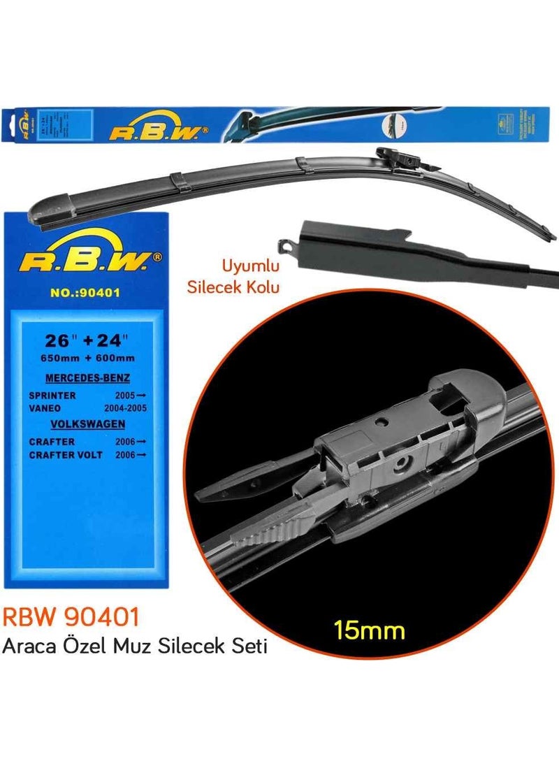 RBW 90401 Mercedes Vaneo 2004-2005 Front Wiper Set  - Image 3