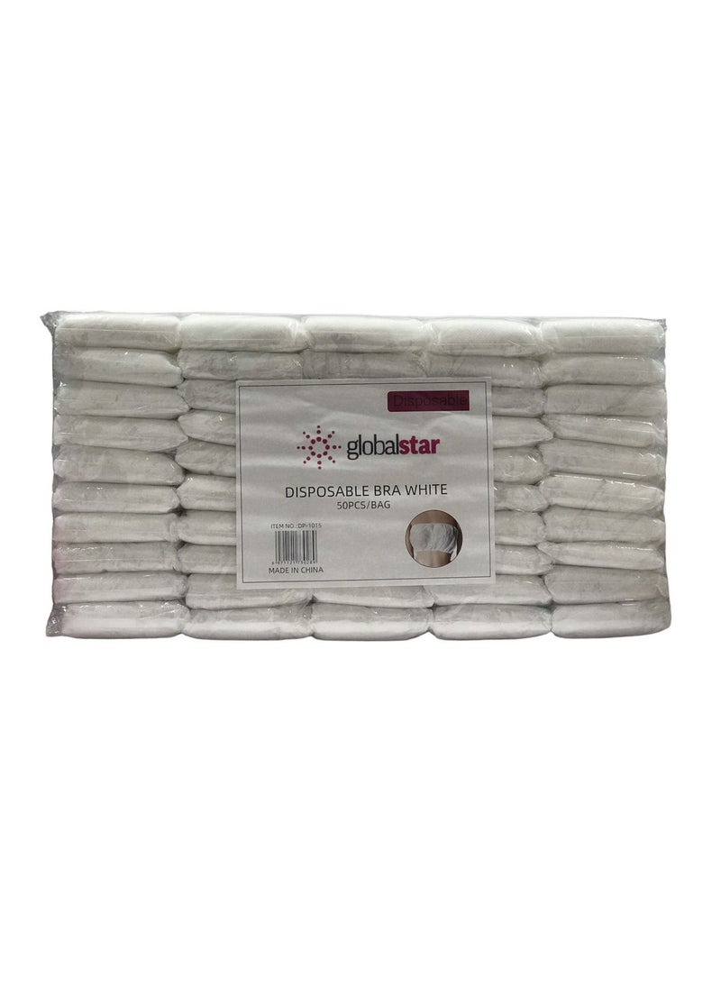 globalstar Globalstar Disposable Non Woven Bra Tube Top With Tie White 50pcs DP 1015  - Image 1