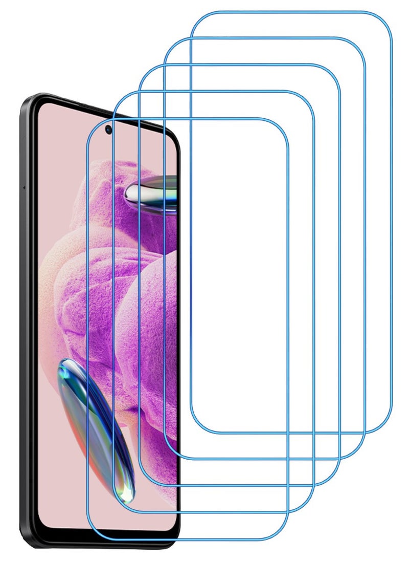 ACLIX 5 Pieces Antistatic ESD Dustproof Premium Quality High Definition Clear Tempered Glass Screen Protector Designed For Xiaomi Redmi Note 12S - Image 1