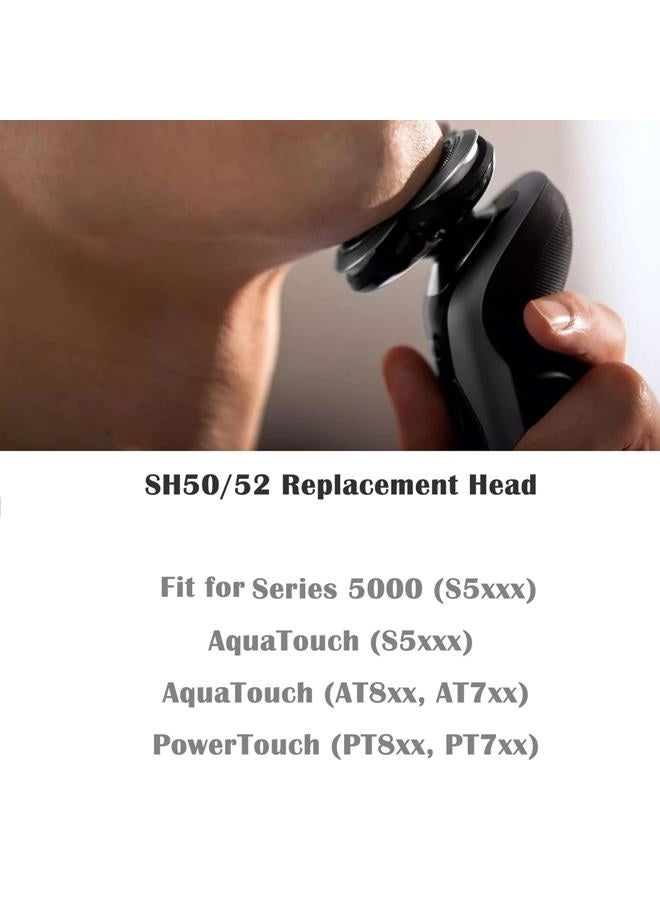 Suleto SH50/52 Replacement Heads Compatible with Philips Series 5000 Electric Shaver, Sh50 Replacement Blades Head Compatible with Norelco Series 5000, ATXX(S5xxx), PTXX (PT8xx, PT7xx) 3-Pack W/Brush - Image 5