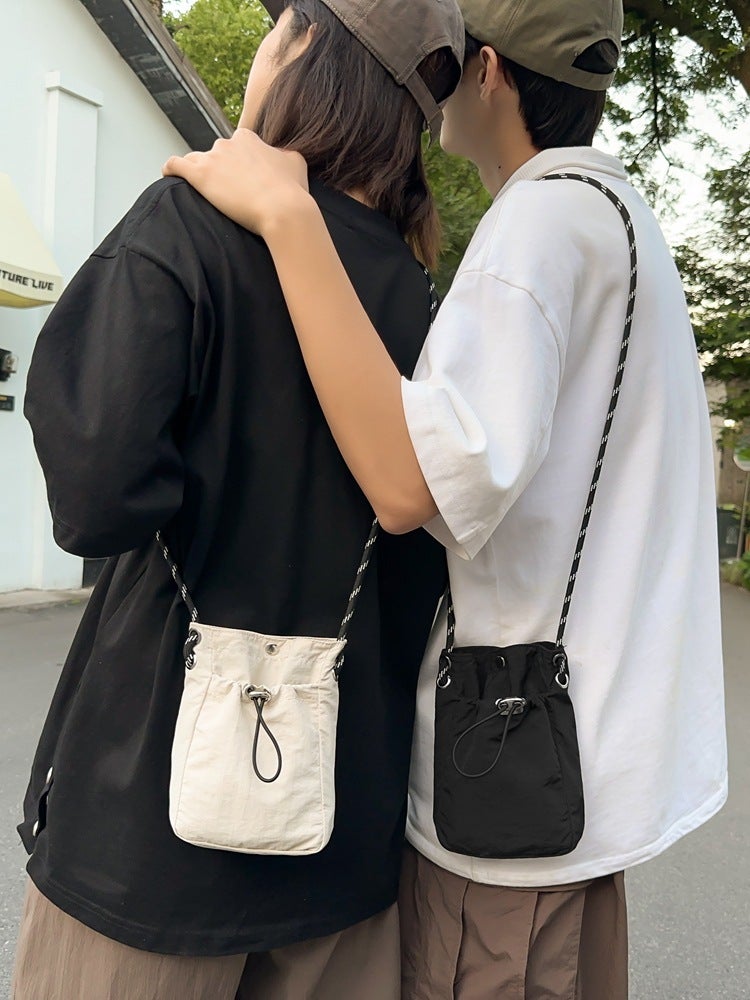 New Japanese Youth Lightweight Mobile Phone Bag Men'S And Women'S Trendy All-Match Drawstring Coin Purse Fashionable Sports Crossbody Small Bag - Image 2