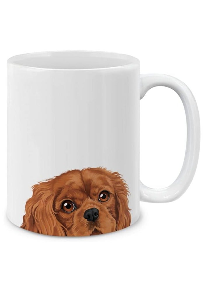 RYN Ruby Cavalier King Charles Spaniel Dog (S2) Ceramic Coffee Mug Tea Cup, 11 OZ - Image 1