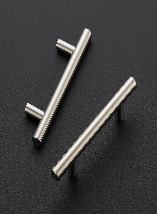 ELITONE Stainless Steel 'Round H' Type Cabinet Handle Pull for Kitchen and Wooden Furniture Doors/Drawers/Cupboard|Pack of 6,Brushed Nickel | 4 Inch - Image 2