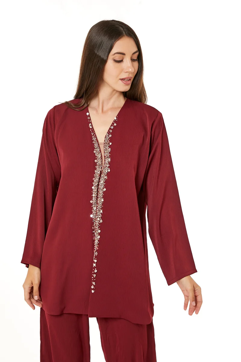 Moistreet  V-Neck Top & Pant Set for Women | Best Price UAE