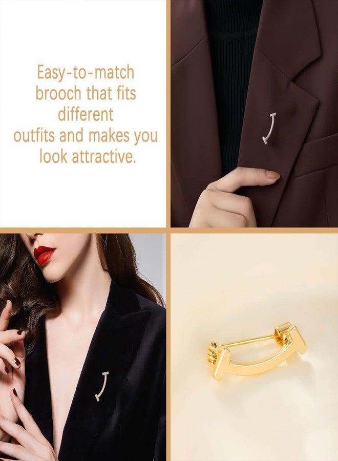 Buildcon 4 Pcs Brooch Pin for Women, Elegant Saree Brooch and Safety Pin Set, Secure Scarves Cardigans Shawls, Fashion Accessories for Bridal Wedding Formal Occasions - Image 4