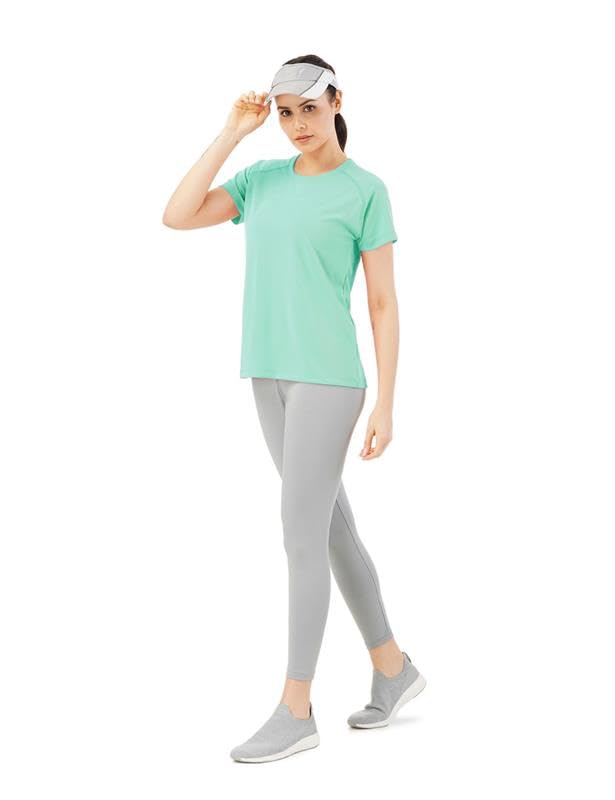 Pump'd Athleisure Women's T-Shirt for Gym -Lightweight, Anti-Odor, UV Protect, Dry Tech, Ultra Soft Seams (Hint o' Mint, XXL) - Image 2