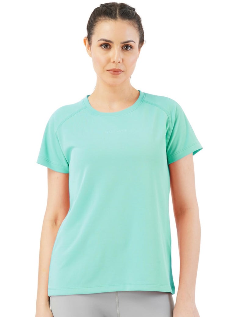 Pump'd Athleisure Women's T-Shirt for Gym -Lightweight, Anti-Odor, UV Protect, Dry Tech, Ultra Soft Seams (Hint o' Mint, XXL) - Image 5