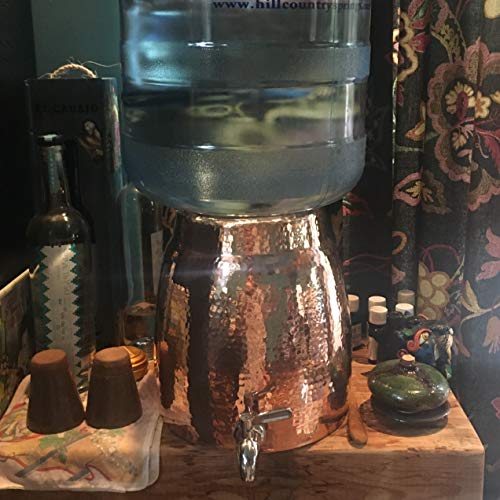 Sertodo Copper Niagara Water Dispenser | 100% Pure Copper, Heavy Gauge, Hand Hammered | 2+ Gallons Capacity, Holds 2 - 5 Gallon Water Jugs | Lid and Stainless Steel Spigot Included - Image 5