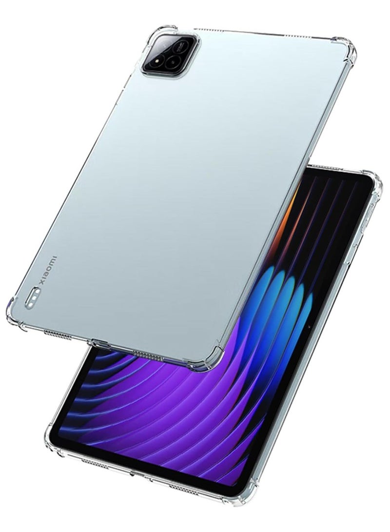 حافظة لجهاز Xiaomi Pad 7/ Xiaomi Pad 7 Pro مقاس 11.2 بوصة مع حماية من السقوط بفضل وسادة الهواء، غطاء مرن ناعم من السيليكون TPU مقاوم للصدمات ومضاد للاصفرار - Image 1