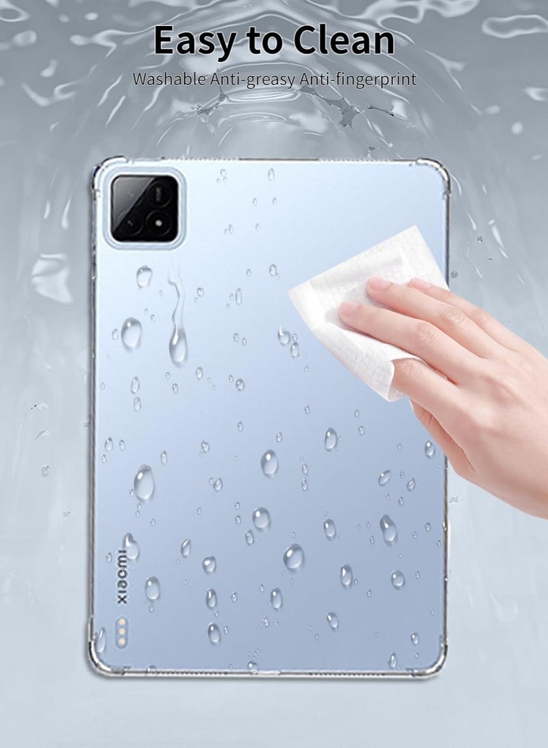 حافظة لجهاز Xiaomi Pad 7/ Xiaomi Pad 7 Pro مقاس 11.2 بوصة مع حماية من السقوط بفضل وسادة الهواء، غطاء مرن ناعم من السيليكون TPU مقاوم للصدمات ومضاد للاصفرار - Image 5