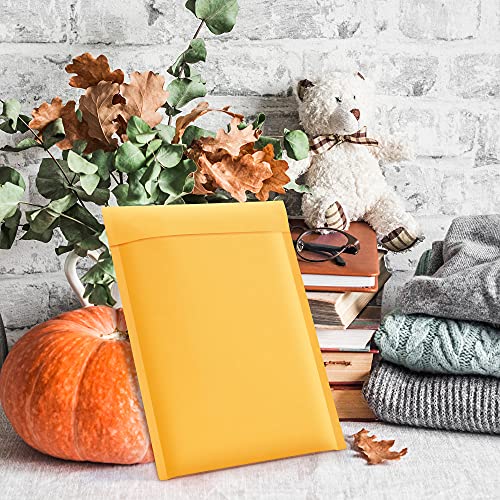 UCGOU Kraft Bubble Mailers 8.5x12 Inch 25 Pack Usable Size 8.5x11 Inch Yellow Padded Envelopes #2 Medium Mailing Packages Self Sealing Tear Resistant Boutique Bulk Shipping Bags for Makeup Supplies - Image 5