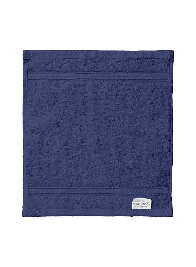Princess Princess Terry 100% Cotton 480 Gsm Face Towel Super Soft Quick Dry Highly Absorbent Dobby Border Ring Spun, Size: 30x30 cm Royal Blue 