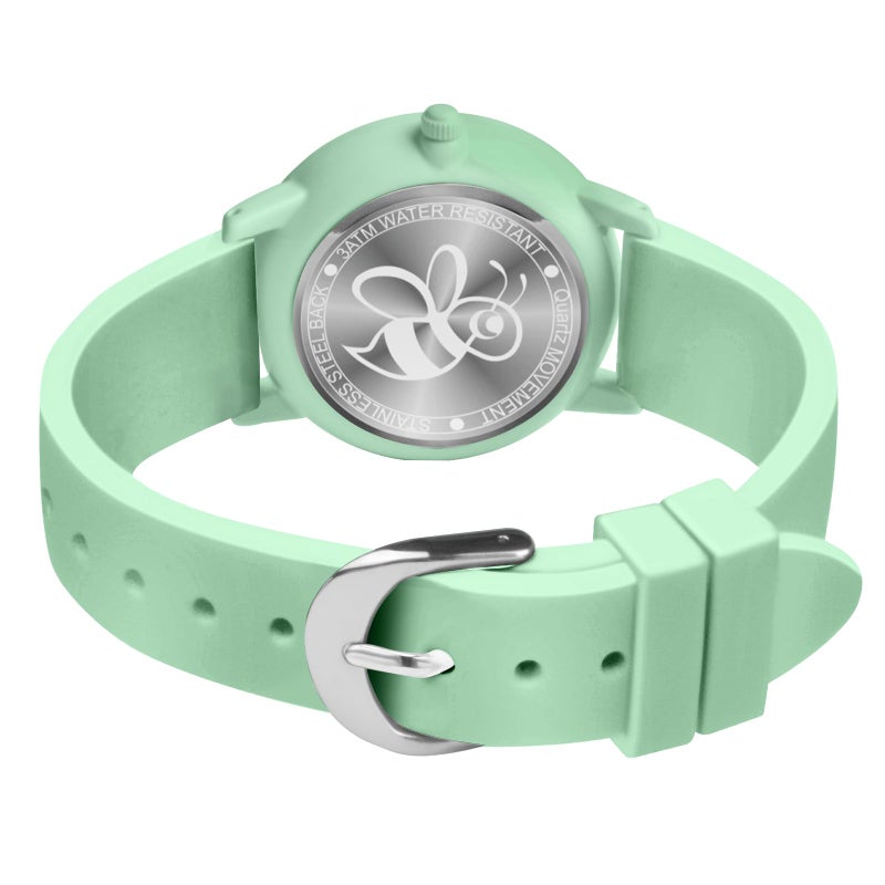 Asan Ge Green Women's Silicone Watch, Large Dial Fashionable Waterproof Wrist Watch, Easy to Read, Multiple Colors Available, Suitable for Casual Outdoors - Image 2